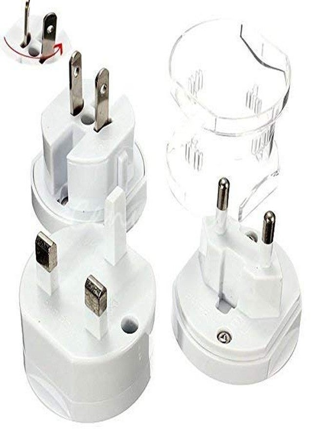 Nirvair Universal International Power Adapter Travel Plug - USA/UK/EU/AU All in one Power Outlet Multi Travel Adapter, AC Plug Adaptor (White) - Image 5